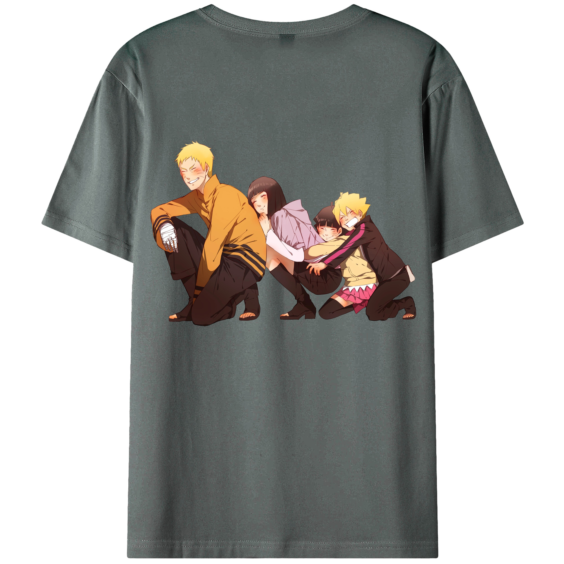 （画像用） NARUTO -ナルト- うずまき ナルト Uzumaki Naruto 綿100％ メンズ半袖Tシャツ（バックプリント） 通気性